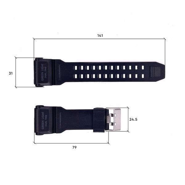 Ремінець для годинника Skmei 1965BK Black 1051-0503 фото