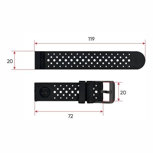 Ремінець для смарт годинника ALDT7 All Black 1051-0692 фото