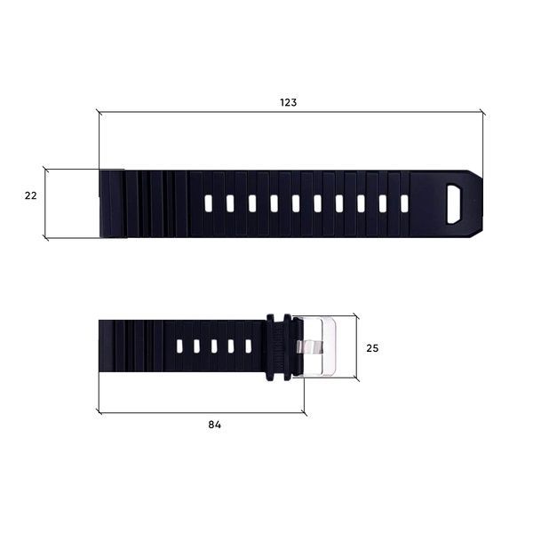 Ремінець для годинника Skmei 1657BK Black 1051-0662 фото