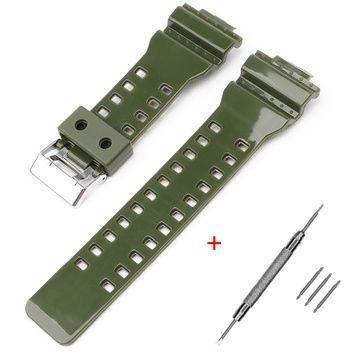Ремінець для Casio G-Shock GA-100/110 Army Green-Glossy SI 1051-1068 фото