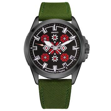 Awarder Embroidery Black-Red Green Battery 10ATM 1202-0019 фото