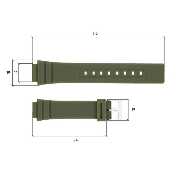 Ремінець для годинника Skmei 1715AG Army Green 1051-0673 фото