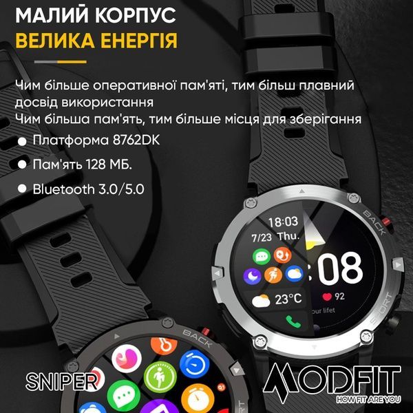 Modfit Sniper Black-Silver 36 мм. 1077-0217 фото