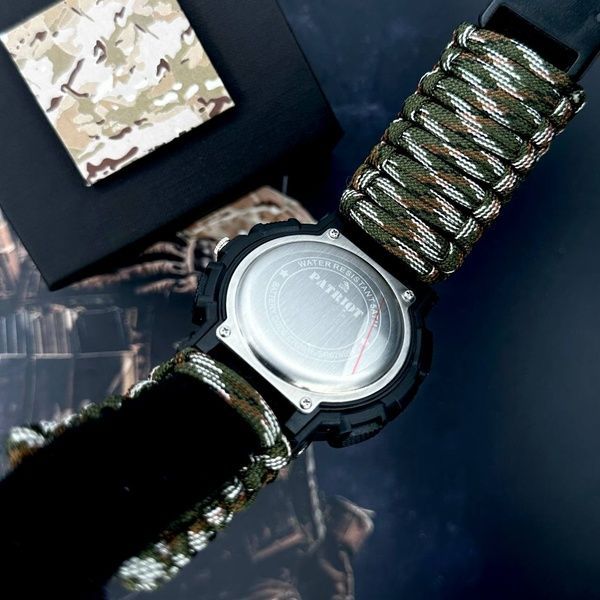 Patriot 005BKSU ЗСУ Чорні Паракордовий ремінець Camo Green+ Коробка. 1201-0324 фото