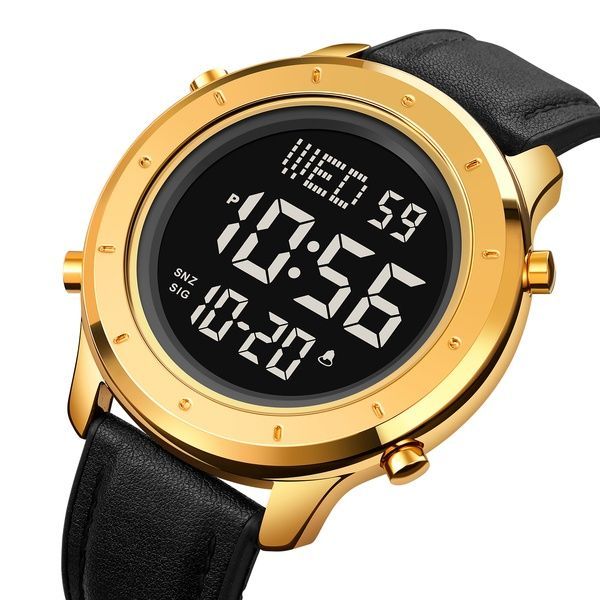 Skmei 1864LGDBK Gold-Black Leather SALE 1080-1172 фото