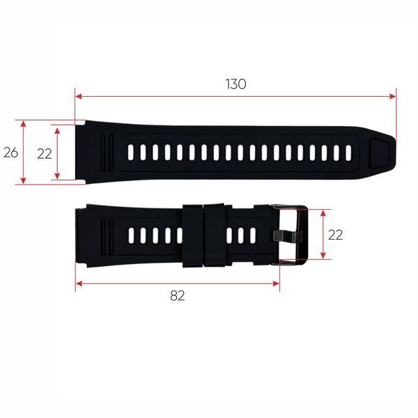 Ремінець для смарт годинника Modfit Hunter Black 1051-0759 фото