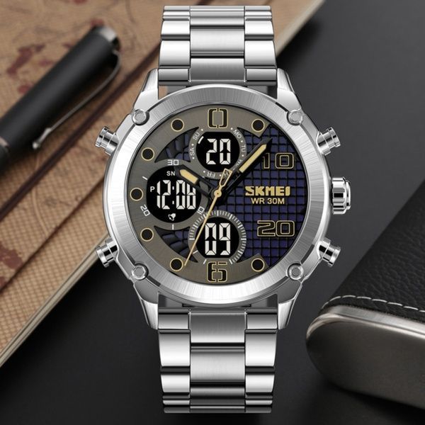 Skmei 1975SSIBK Silver-Black Steel 1080-2016 фото