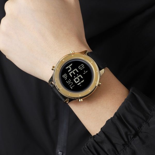 Skmei 1864LGDBK Gold-Black Leather SALE 1080-1172 фото