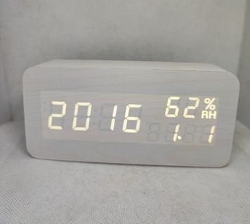 Настільний годинник дерево VST-862 Білий 6VST/8621 фото