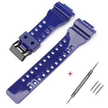 Ремінець для Casio G-Shock GA-100/110/120 Dark Blue-Glossy BK 1051-1183 фото