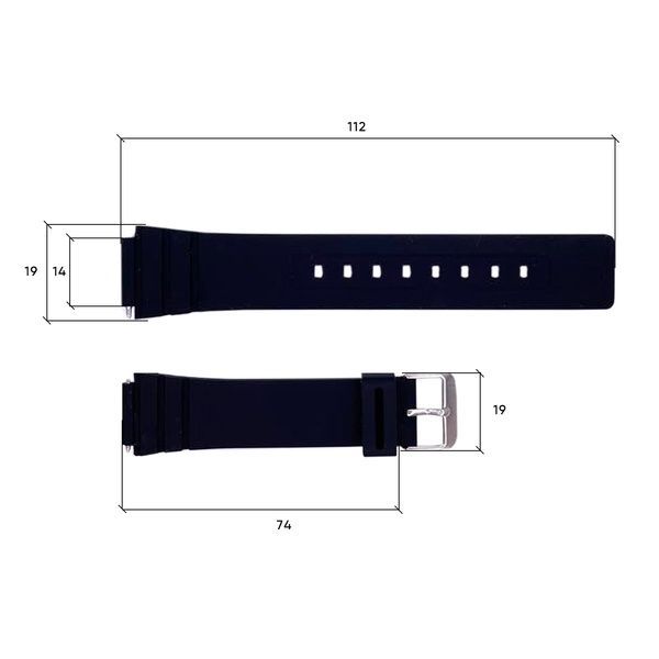 Ремінець для годинника Skmei 1715BK Black 1051-0675 фото