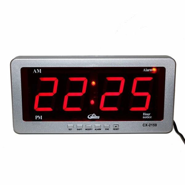 Електронні годинники CAIXING CX 2159, настільний годинник із яскравим світлодіодним LED-дисплеєм, годинник &mdash; будильник 6НЧ/2159r фото