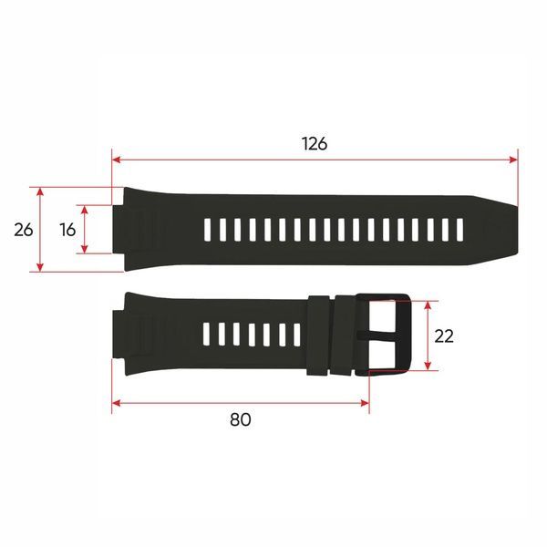 Ремінець для смарт годинника Modfit Armor Black 1051-0709 фото