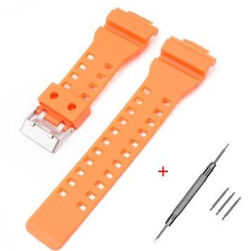 Ремінець для Casio G-Shock GA-100/110 Orange SI 1051-1082 фото