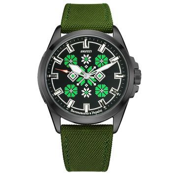 Awarder Embroidery Black-Green Green Battery 10ATM 1202-0021 фото