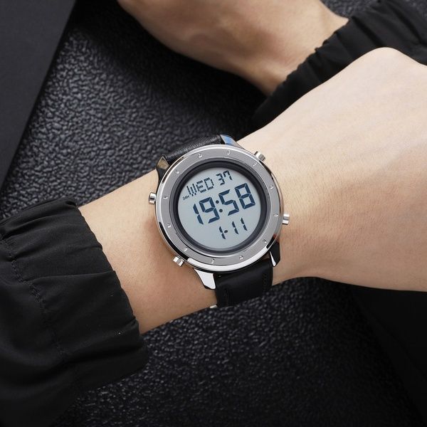 Skmei 1864LSIWT Silver-White Leather 1080-2030 фото
