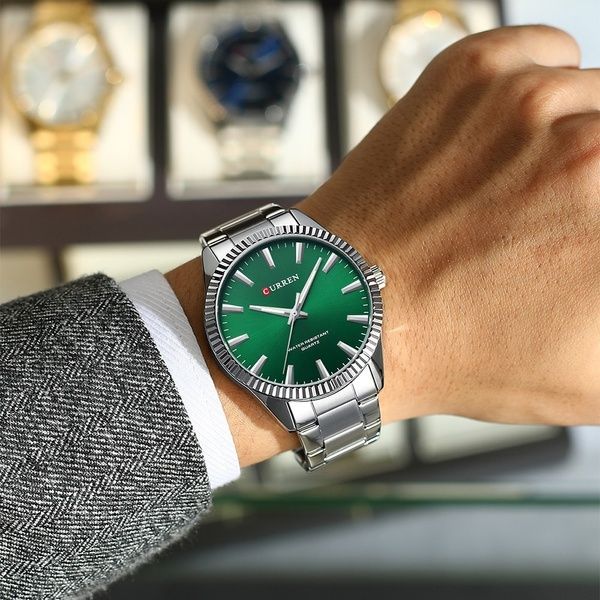 Curren 8425 Silver-Green 1008-0350 фото