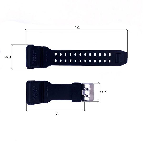 Ремінець для годинника Skmei 1968BKBK Black-Black 1051-0534 фото