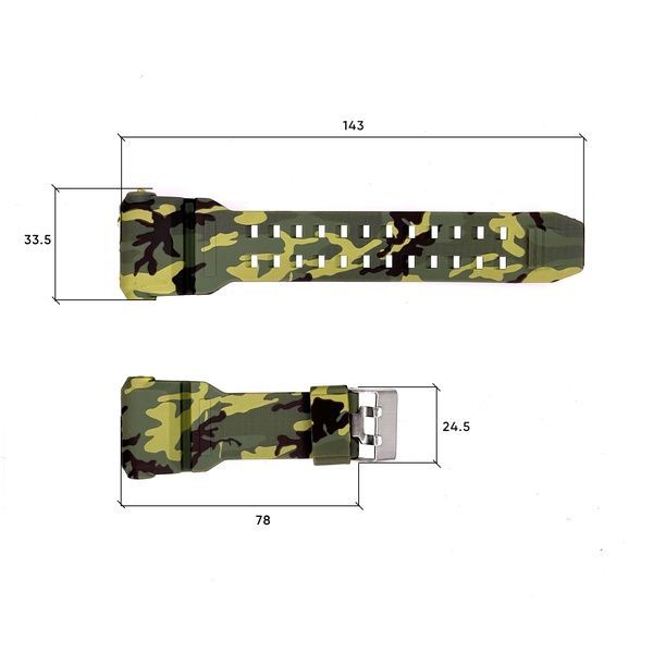 Ремінець для годинника Skmei 1637CMGN Camo Green 1051-0518 фото