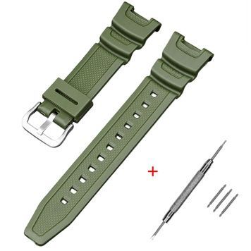 Ремінець для Casio SGW-100 Army Green SI 1051-1050 фото