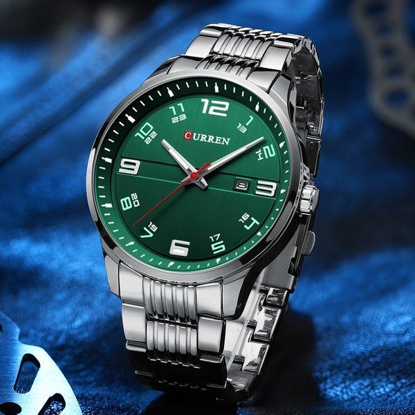 Curren 8411 Silver-Green 1008-0354 фото