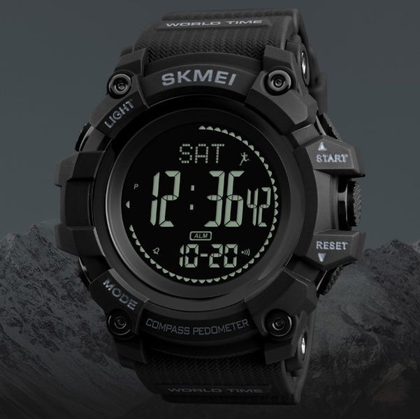 Skmei 1356BK Black + Compass 1080-0838 фото