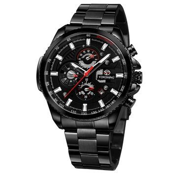 Forsining 6909 All Black-Red 1059-0043 фото