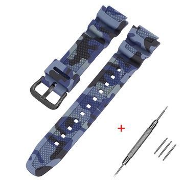 Ремінець для Casio G-Shock AQ-S800/AE-1200 Camo Dark Blue BK 1051-0989 фото