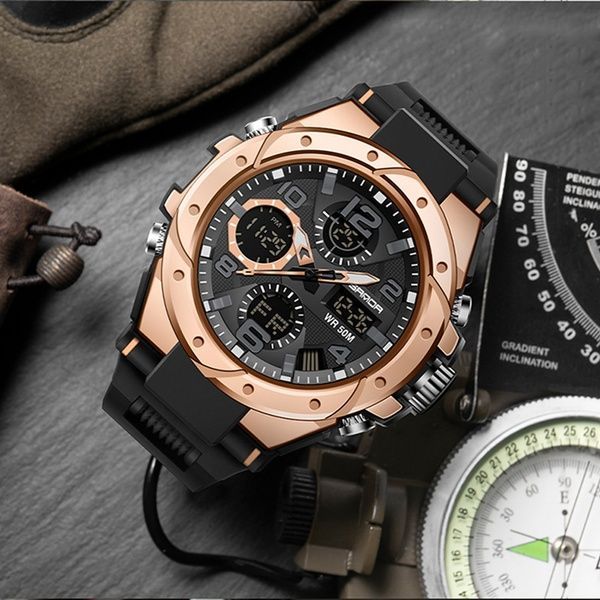 Sanda 6008 Black Rose Gold 1044-0115 фото