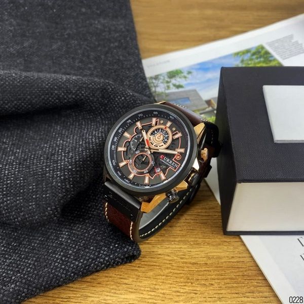 Curren 8380 Black-Cuprum-Dark Brown 1008-0228 фото