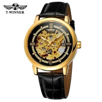 Forsining 8173 Gold-Black Leather 1059-0222 фото