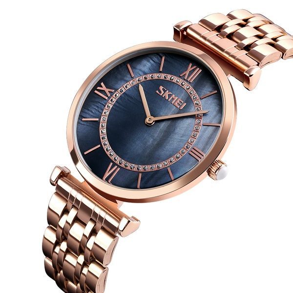 Skmei 9198RGBKH-S Rose Gold-Black Lady 1080-1226 фото