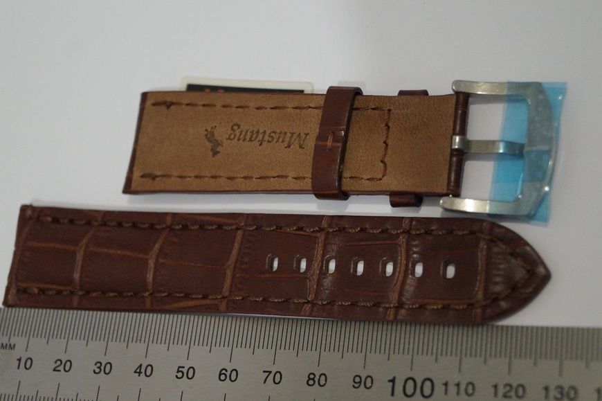 Ремінь для годинника коричневий, 24 мм 2402 фото