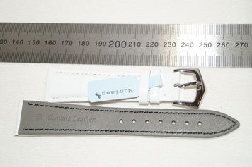 Ремінь для годинника білий, 20 мм 2024 фото