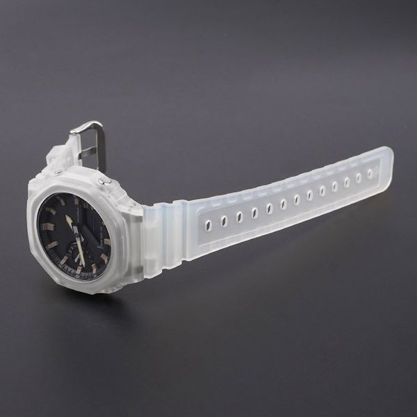 Ремінець для Casio G-Shock GA-2100/2110 Translucent Silver 1051-1151 фото