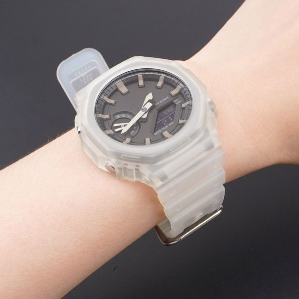 Ремінець для Casio G-Shock GA-2100/2110 Translucent Silver 1051-1151 фото