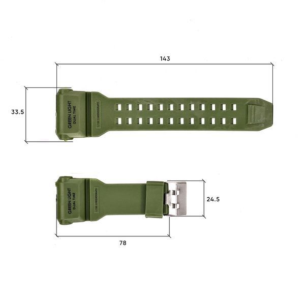 Ремінець для годинника Skmei 1520AG Army Green 1051-0521 фото