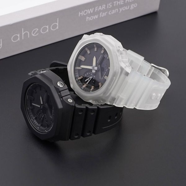 Ремінець для Casio G-Shock GA-2100/2110 Translucent Silver 1051-1151 фото