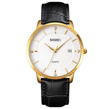 Skmei 1801LGDWT Gold-White Leather 1080-1630 фото