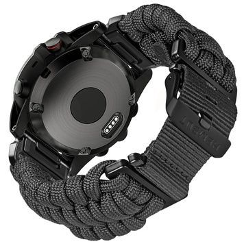 Ремінець для годинника Hemsut HGA145 Rugged Paracord Garmin Black 22 mm 1051-1259 фото