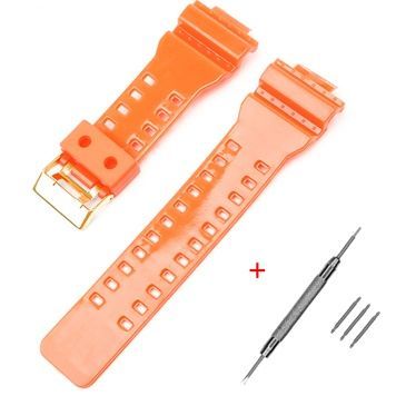 Ремінець для Casio G-Shock GA-100/110/120 Orange-Glossy GD 1051-1178 фото