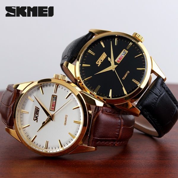Skmei 9073GDBK-B Gold-Black men 1080-1597 фото