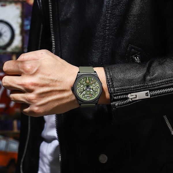 Curren 8437 Black-Green 1008-0417 фото