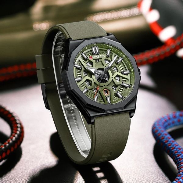 Curren 8437 Black-Green 1008-0417 фото