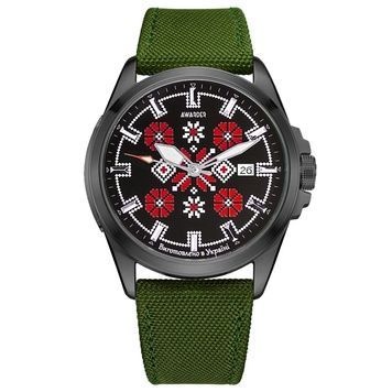 Awarder Embroidery Black-Red Green Automatic 10ATM 1202-0020 фото