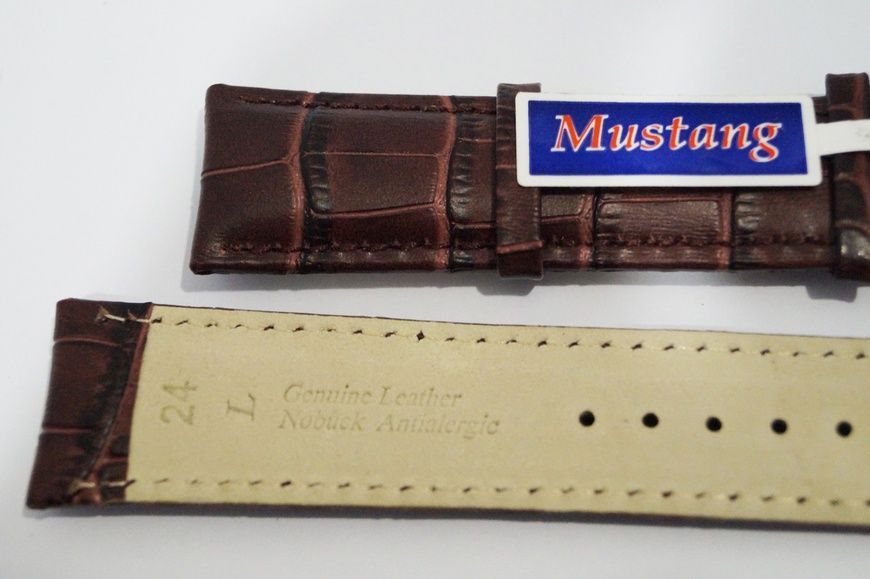 Ремінь для годинника коричневий, 24 мм 2412 фото