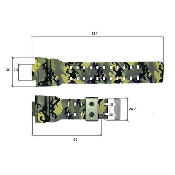 Ремінець для годинника Skmei 1688CMGN Camo Green 1051-0546 фото